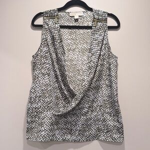 🔥Michael Kors Brown and White Patterned Top🔥